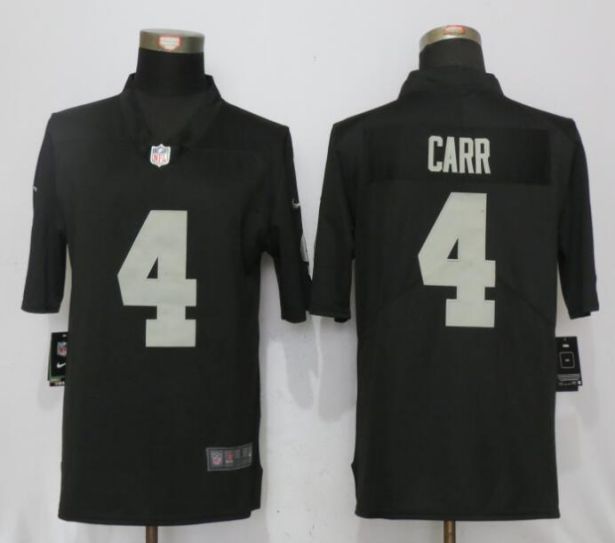 2017 NFL NEW Nike Oakland Raiders 4 Carr Black 2017 Vapor Untouchable Limited Player